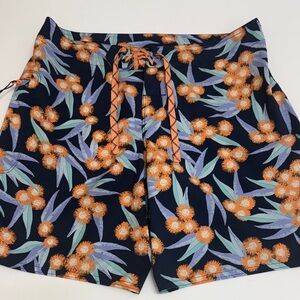 Patagonia Women’s Navy Floral Shorts - Orange Blossom Print